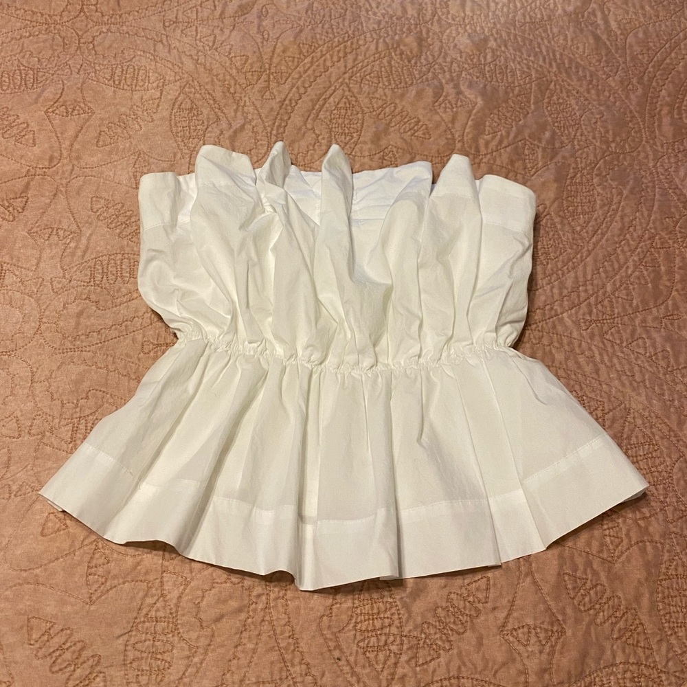 Ruffled Tube Top by Anthropologie